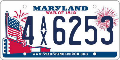 MD license plate 4AX6253