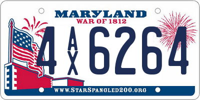 MD license plate 4AX6264