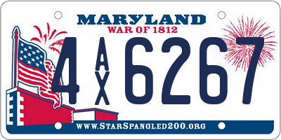 MD license plate 4AX6267