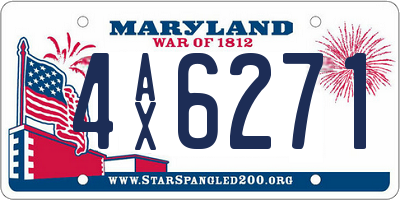 MD license plate 4AX6271