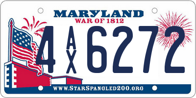 MD license plate 4AX6272