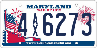 MD license plate 4AX6273