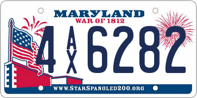 MD license plate 4AX6282