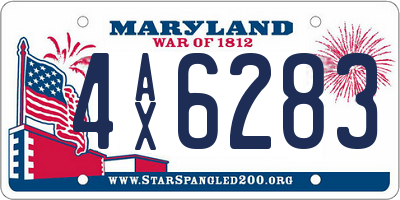 MD license plate 4AX6283