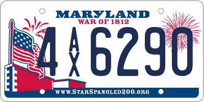 MD license plate 4AX6290