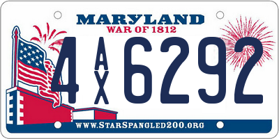 MD license plate 4AX6292