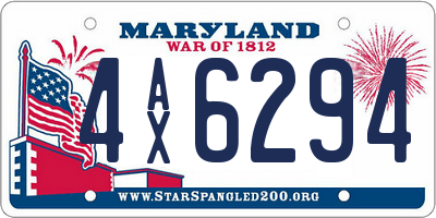 MD license plate 4AX6294
