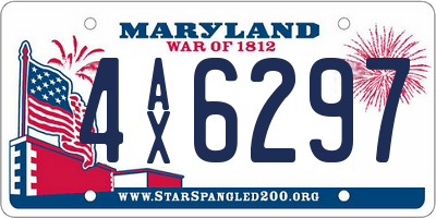 MD license plate 4AX6297