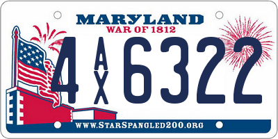 MD license plate 4AX6322