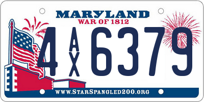 MD license plate 4AX6379