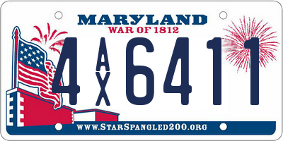 MD license plate 4AX6411