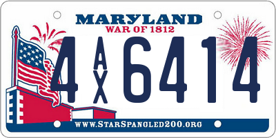 MD license plate 4AX6414