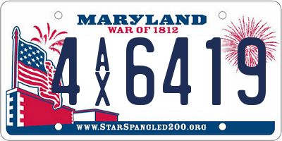 MD license plate 4AX6419