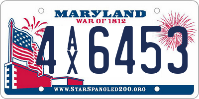 MD license plate 4AX6453