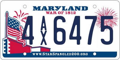 MD license plate 4AX6475