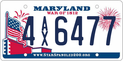 MD license plate 4AX6477