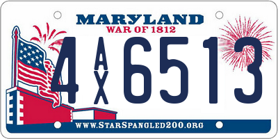 MD license plate 4AX6513