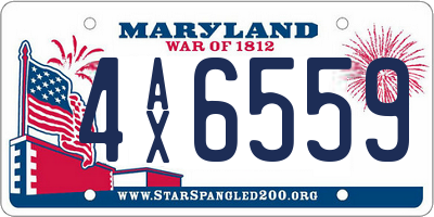 MD license plate 4AX6559