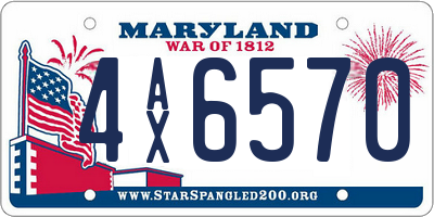 MD license plate 4AX6570