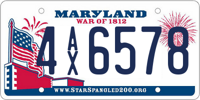 MD license plate 4AX6578