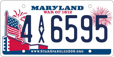 MD license plate 4AX6595