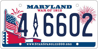 MD license plate 4AX6602