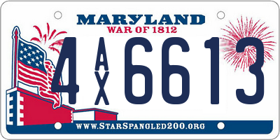 MD license plate 4AX6613