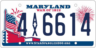 MD license plate 4AX6614
