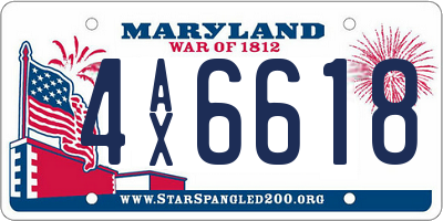 MD license plate 4AX6618
