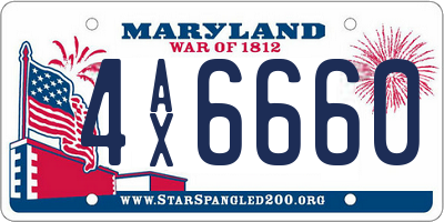 MD license plate 4AX6660
