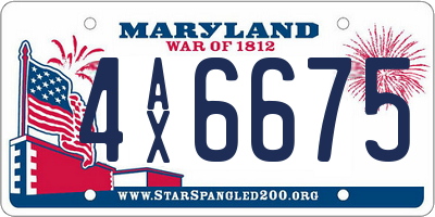 MD license plate 4AX6675