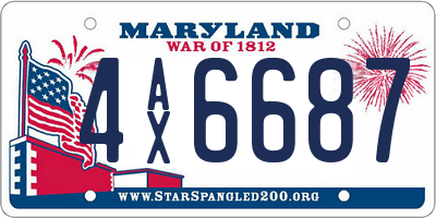 MD license plate 4AX6687