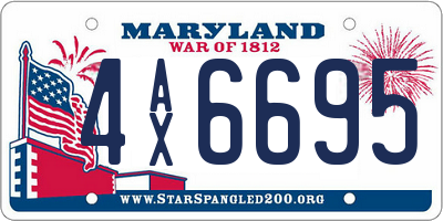 MD license plate 4AX6695