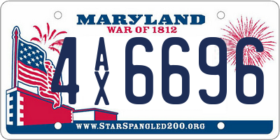 MD license plate 4AX6696