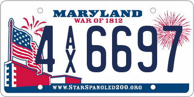 MD license plate 4AX6697