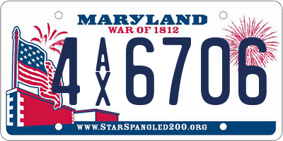 MD license plate 4AX6706