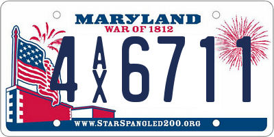 MD license plate 4AX6711