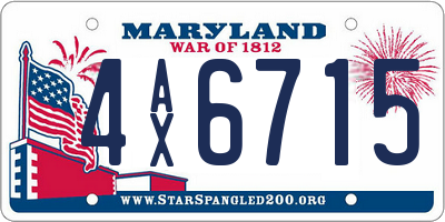 MD license plate 4AX6715