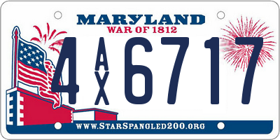 MD license plate 4AX6717
