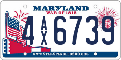 MD license plate 4AX6739