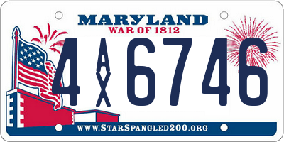 MD license plate 4AX6746