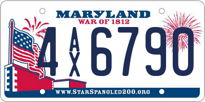 MD license plate 4AX6790