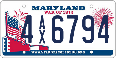 MD license plate 4AX6794