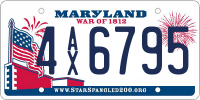 MD license plate 4AX6795
