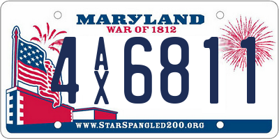 MD license plate 4AX6811