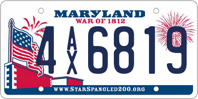 MD license plate 4AX6819