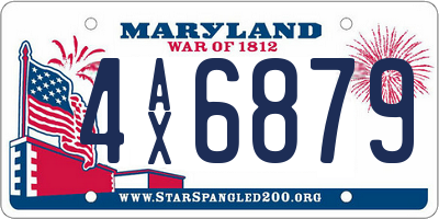MD license plate 4AX6879