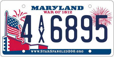 MD license plate 4AX6895