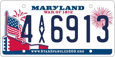 MD license plate 4AX6913