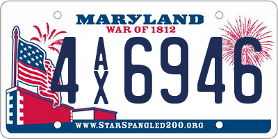 MD license plate 4AX6946